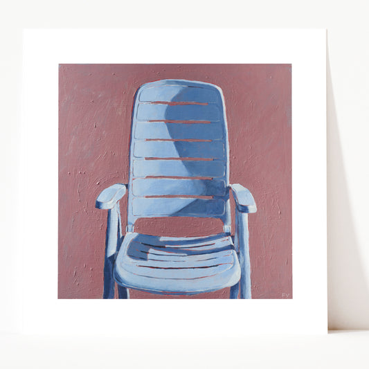 Signed Art Print, Plastic Chair That Identifies As Dreamy Smurf