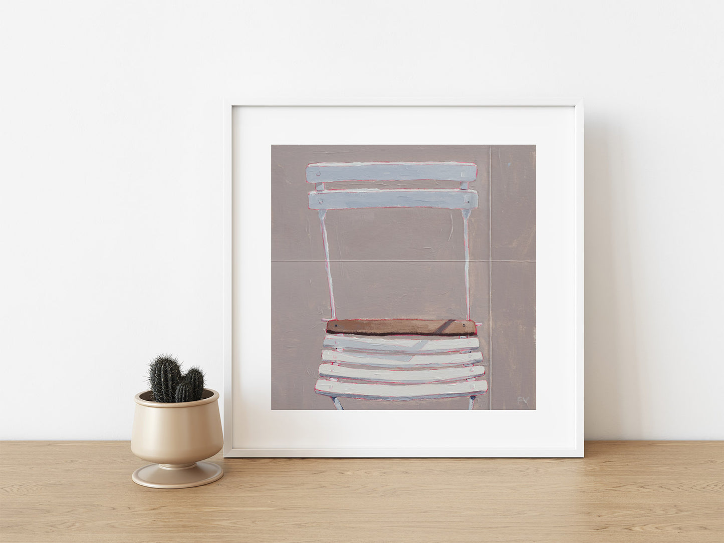 Signed Art Print, Inelegant Repaired Chair With Scoliosis